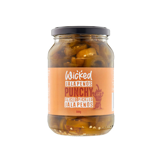 Wicked Sliced Pickled Jalapenos - 500g