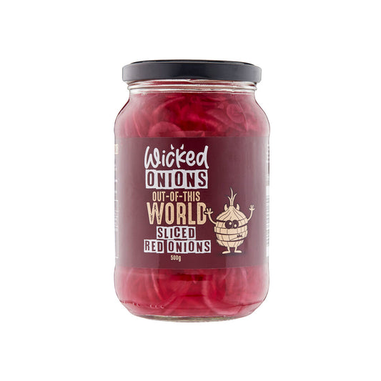 Wicked Sliced Pickled Red Onions - 500g