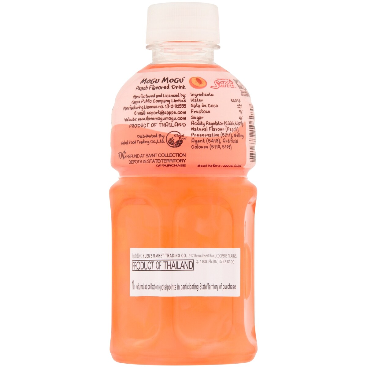 Mogu Mogu Peach Drink 320mL