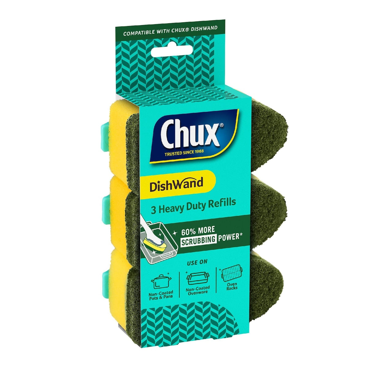 Chux Dishwand Heavy Duty Refills 3 pack