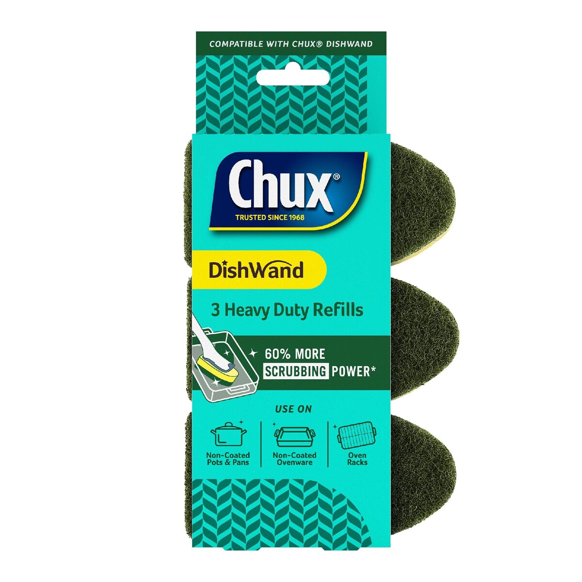 Chux Dishwand Heavy Duty Refills 3 pack