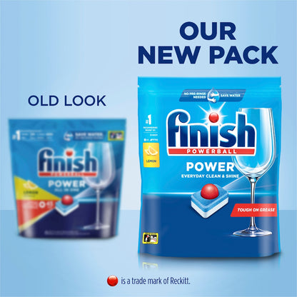 Finish Power Dishwashing Tablets Lemon 60 Pack
