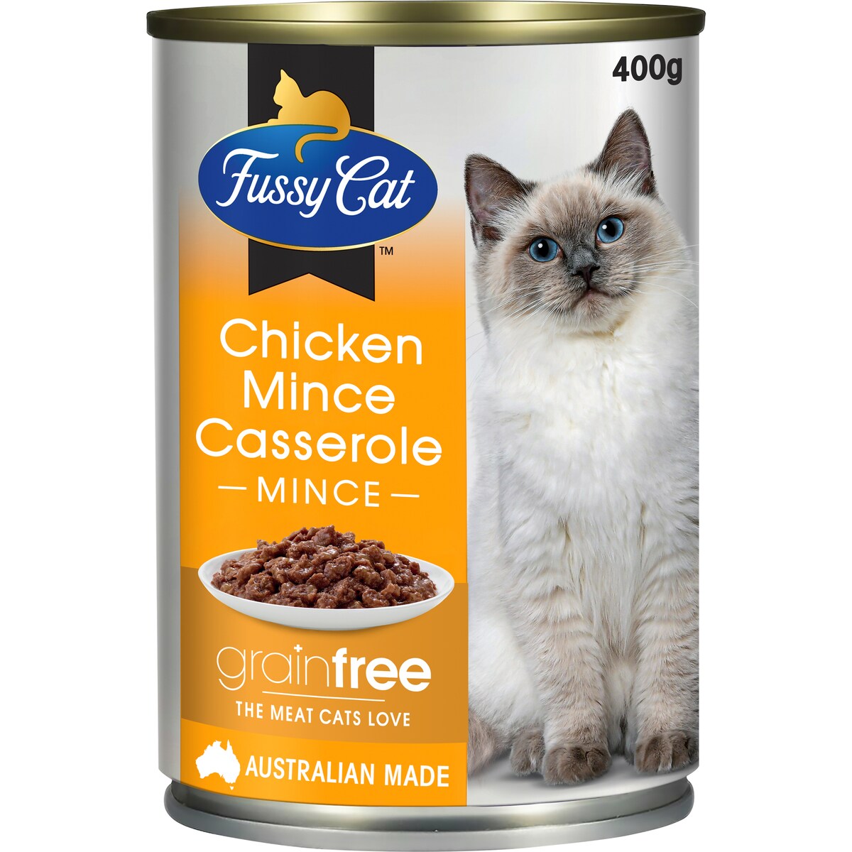 Fussy Cat Grain Free Adult Wet Cat Food Fine Chicken Mince Casserole 400g