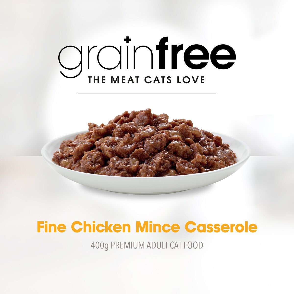 Fussy Cat Grain Free Adult Wet Cat Food Fine Chicken Mince Casserole 400g