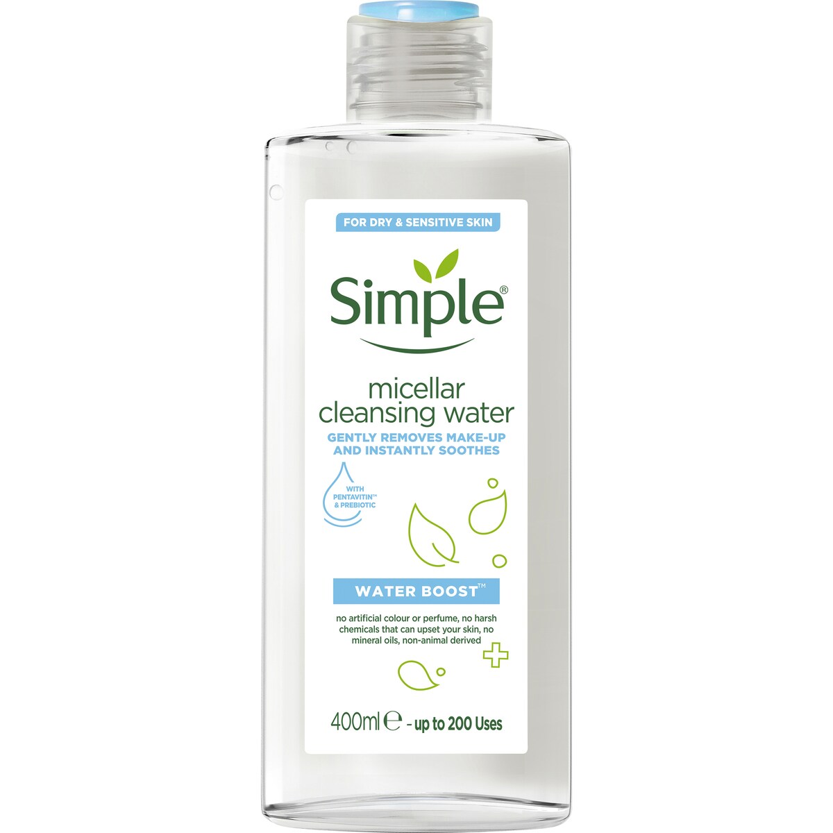 Simple Water Boost Facial Cleanser Micellar Water 400ml