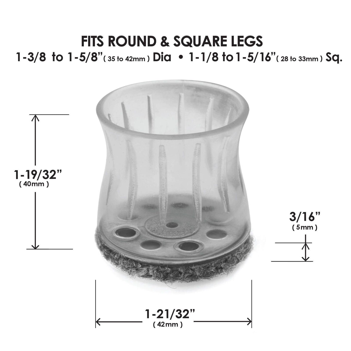 Slipstick M6 Tread Clear Sleeve - 35-42mm