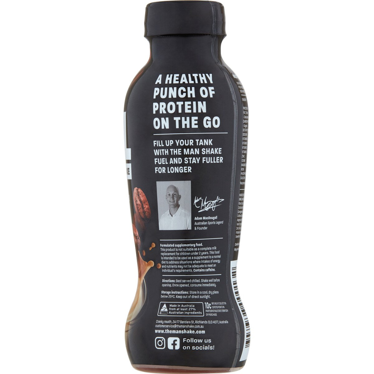 The Man Shake Fuel High Protein Health Shake Iced Coffee 375ml