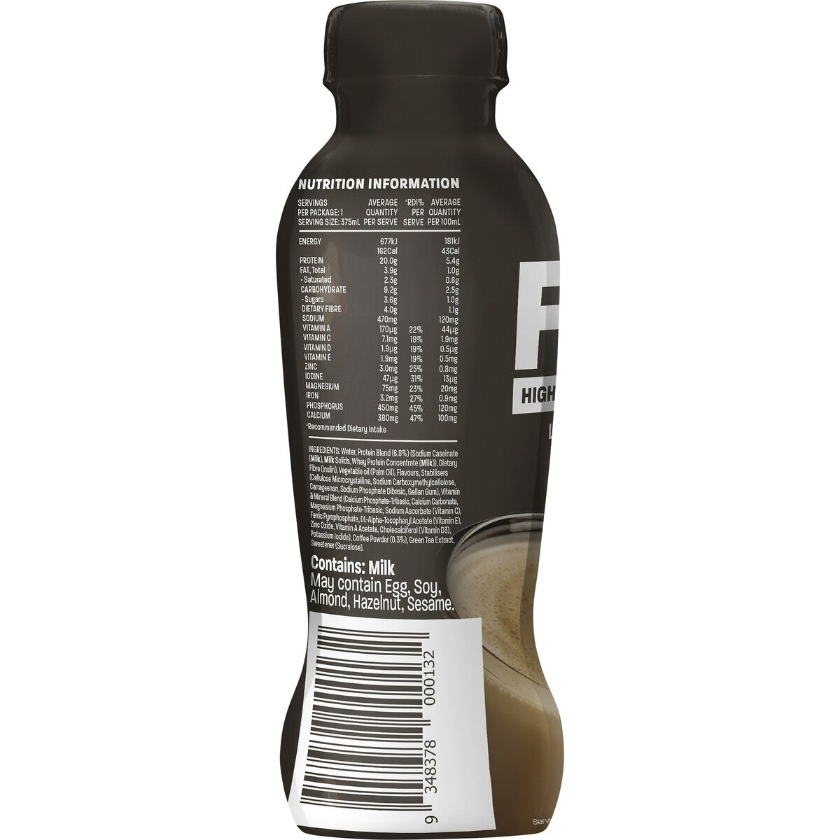 The Man Shake Fuel High Protein Health Shake Iced Coffee 375ml