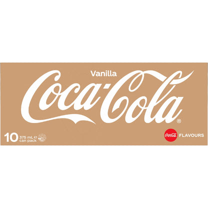 Coca-cola Vanilla Soft Drink Cans 375ml X 10 Pack