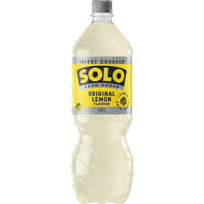 Solo Zero Sugar Original Lemon Soft Drink Bottle 1.25l