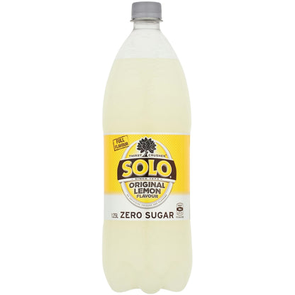 Solo Zero Sugar Original Lemon Soft Drink Bottle 1.25l