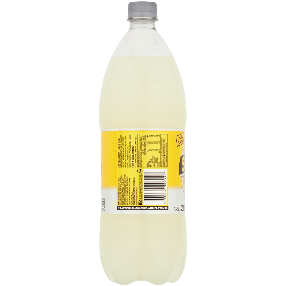 Solo Zero Sugar Original Lemon Soft Drink Bottle 1.25l