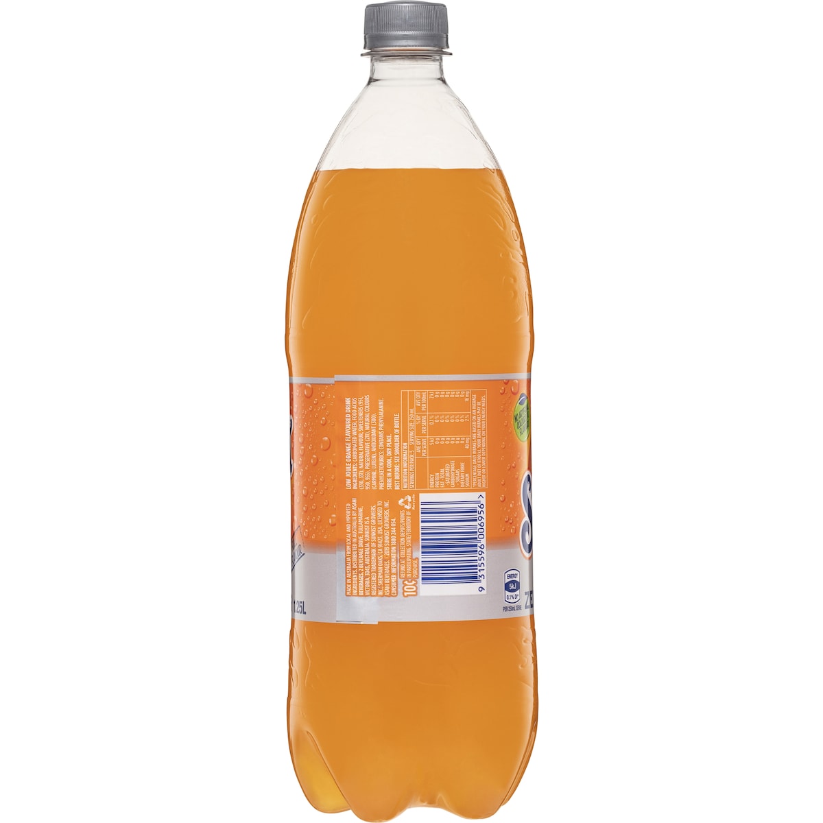 Sunkist Zero Sugar Orange Soft Drink Bottle 1.25l