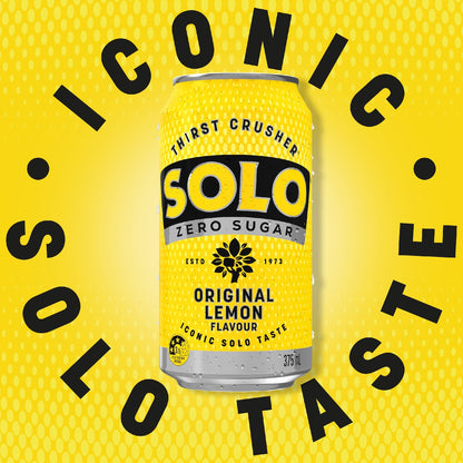 Solo Zero Sugar Original Lemon Soft Drink Cans 375ml X 10 Pack