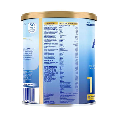 Aptamil Gold+ 1 Baby Infant Formula From 0-6 Months - 900g
