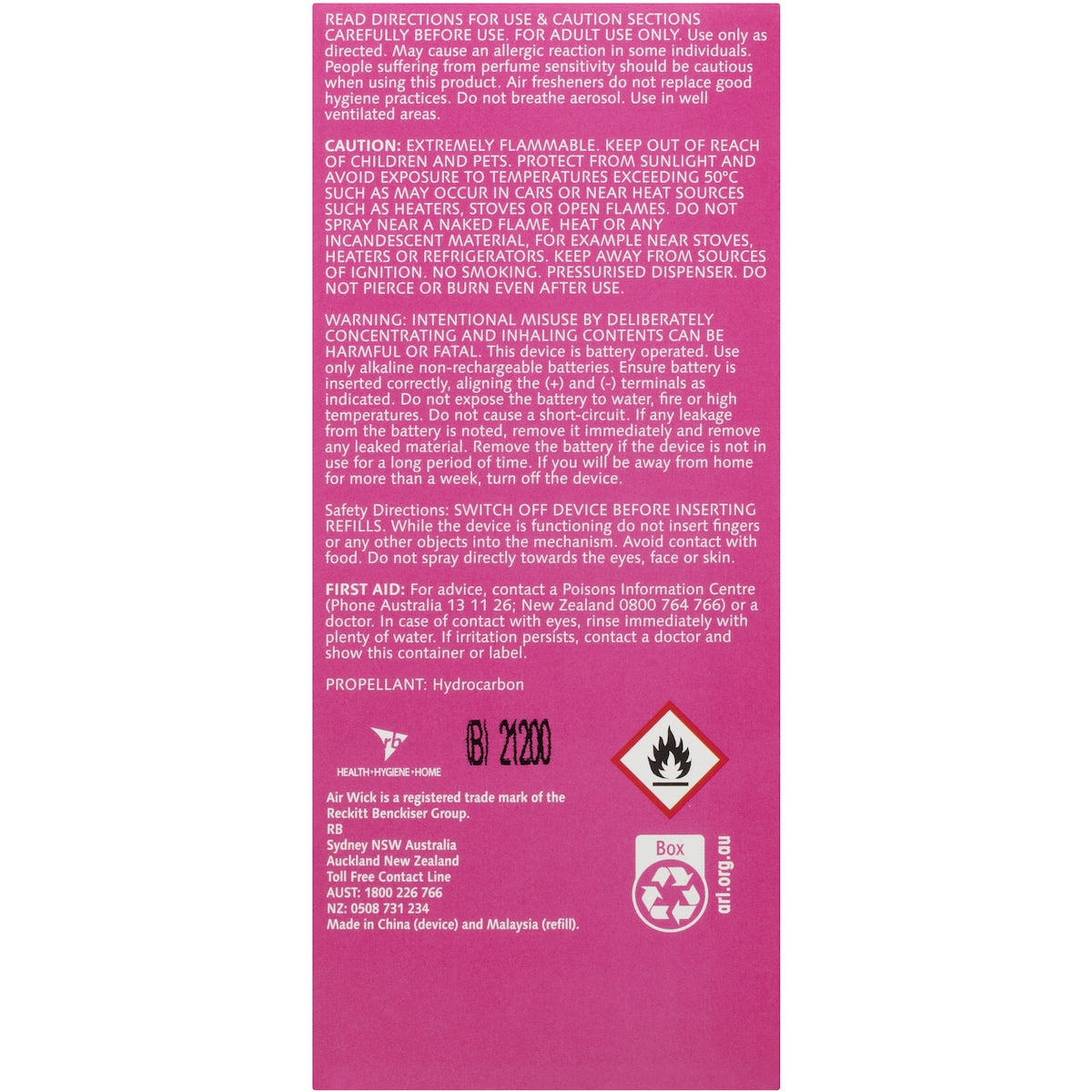 Air Wick Pure Freshmatic Auto Freshener Cherry Blossom 157g