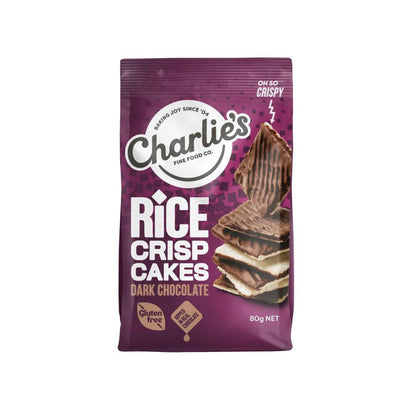 Charlie's Mini Rice Square Crisps Dark Chocolate - 80g