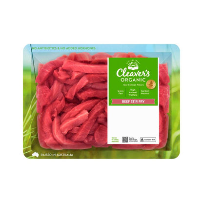 Cleaver's Organic Grass-fed Beef Stifry - 450g