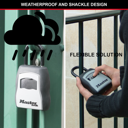 Master Lock Portable Key Storage Safe - 83mm Steel - Weather Resistant