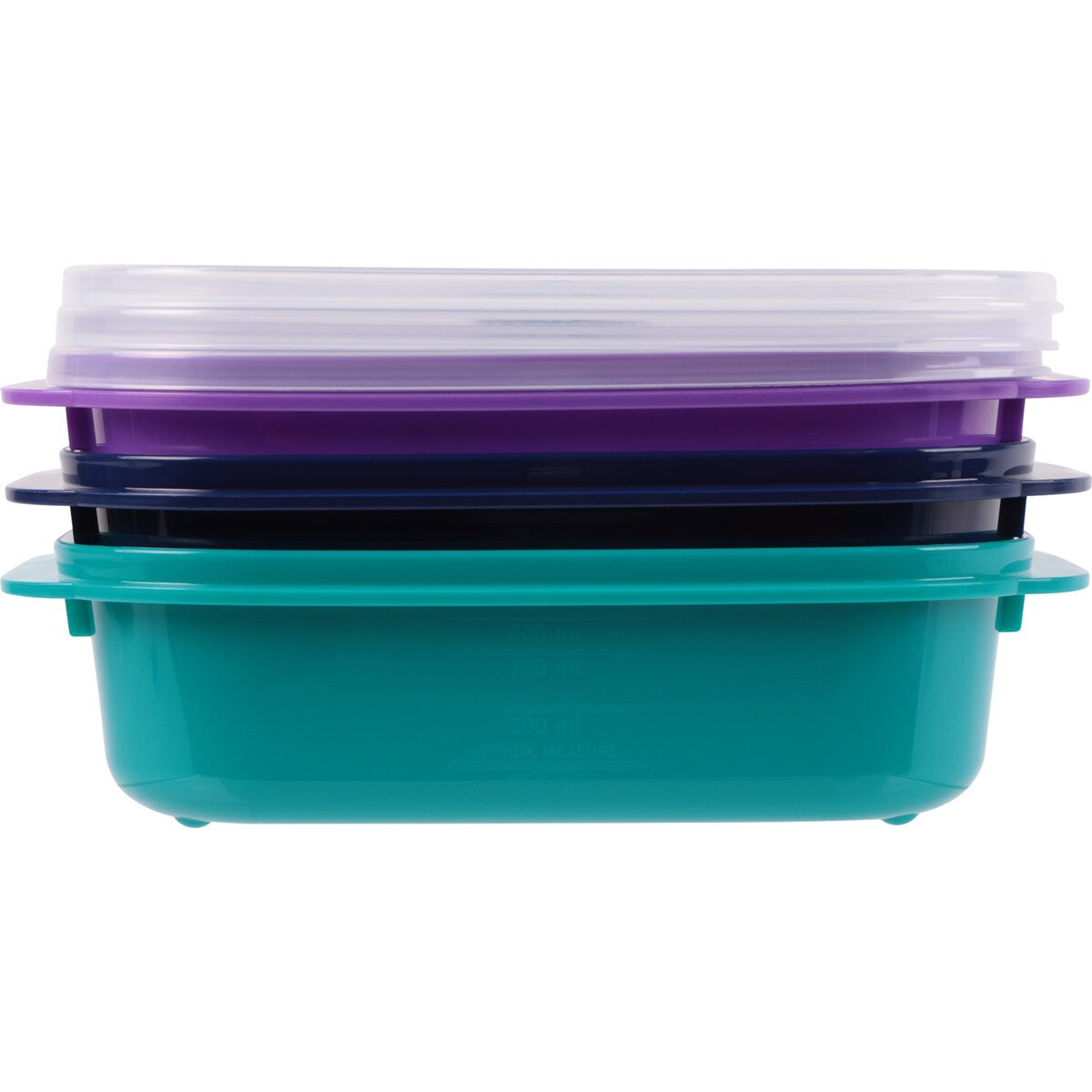 Decor Microsafe Jewel Microwavable Container Set 900ml X 3 Pack
