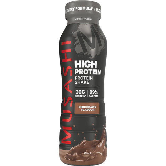 Musashi High Protein Shake Chocolate 99% Fat Free, 375ml