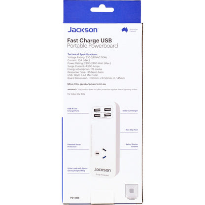 Jackson 4 USB Outlet Portable Powerboard each