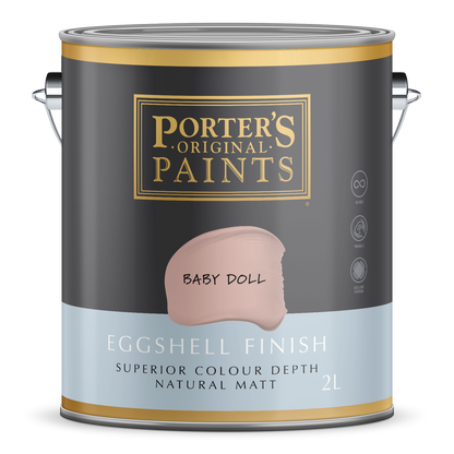 Porter's Baby Doll Washable Paint - 2L - Eggshell