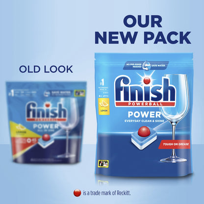 Finish Power Dishwashing Tablets Lemon 40 Pack