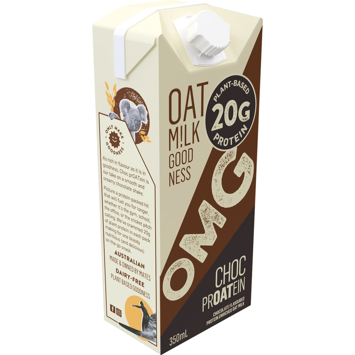 Oat Milk Goodness OMG Chocolate Protein Oat Milk 350mL