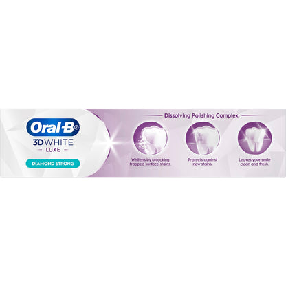 Oral-b 3d White Luxe Diamond Strong Whitening Toothpaste 95g