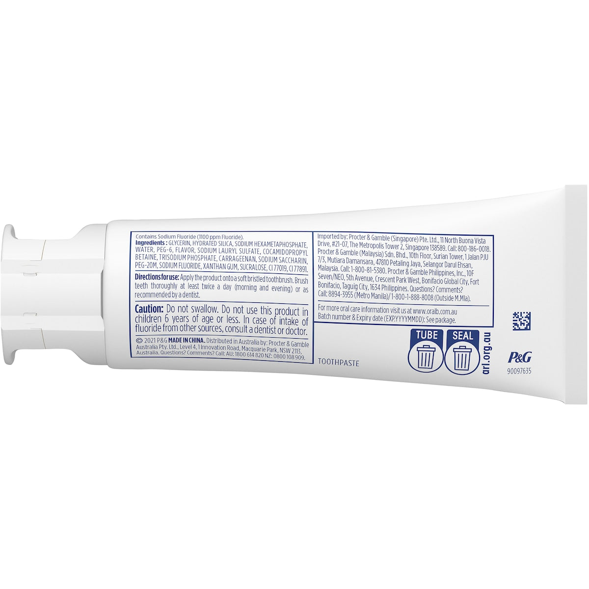 Oral-b 3d White Luxe Perfection Whitening Toothpaste 95g
