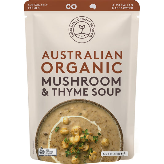 Australian Organic Food Co Mushroom & Thyme Soup 330g