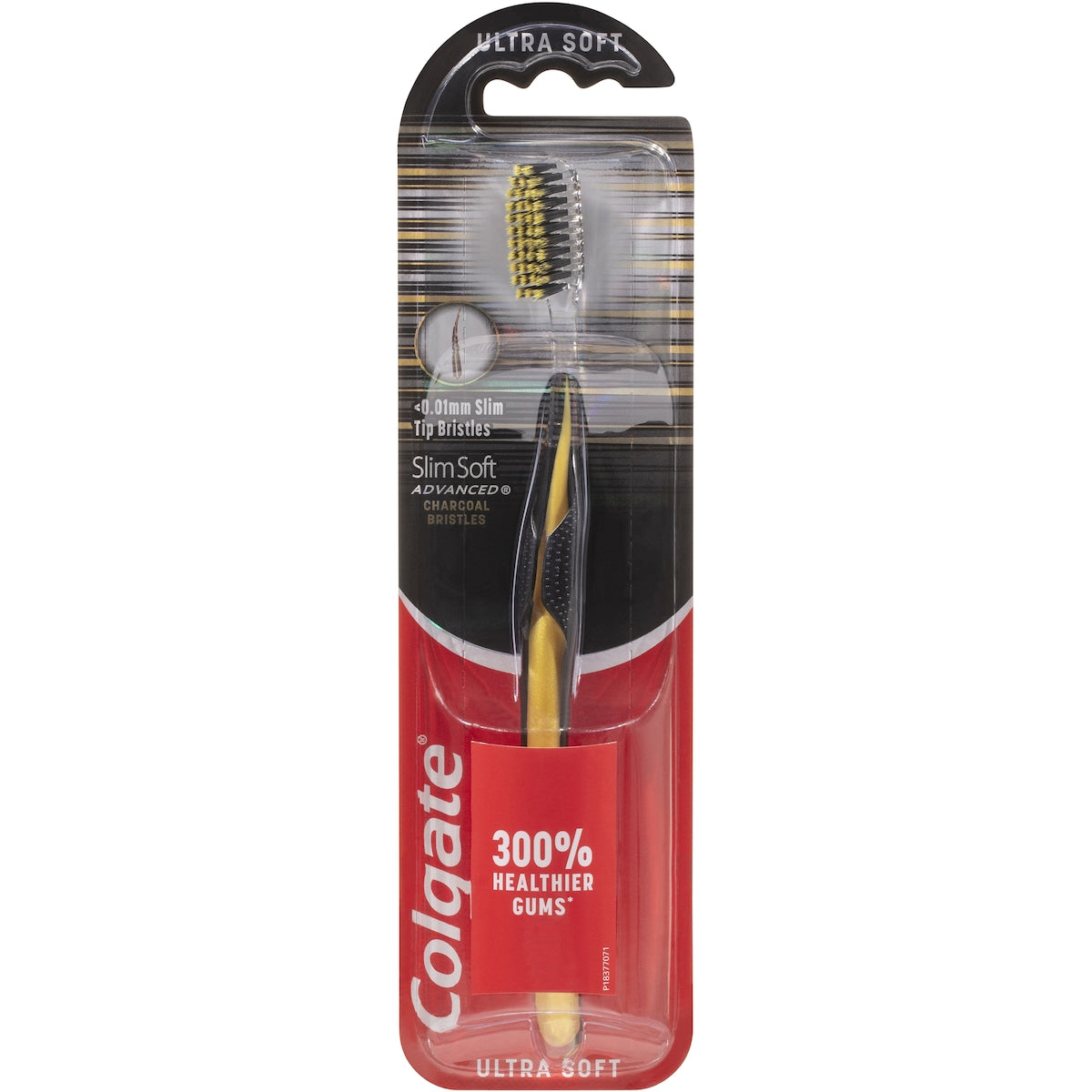 Colgate Slim Soft Advanced Charcoal Toothbrush Ultra Soft Each