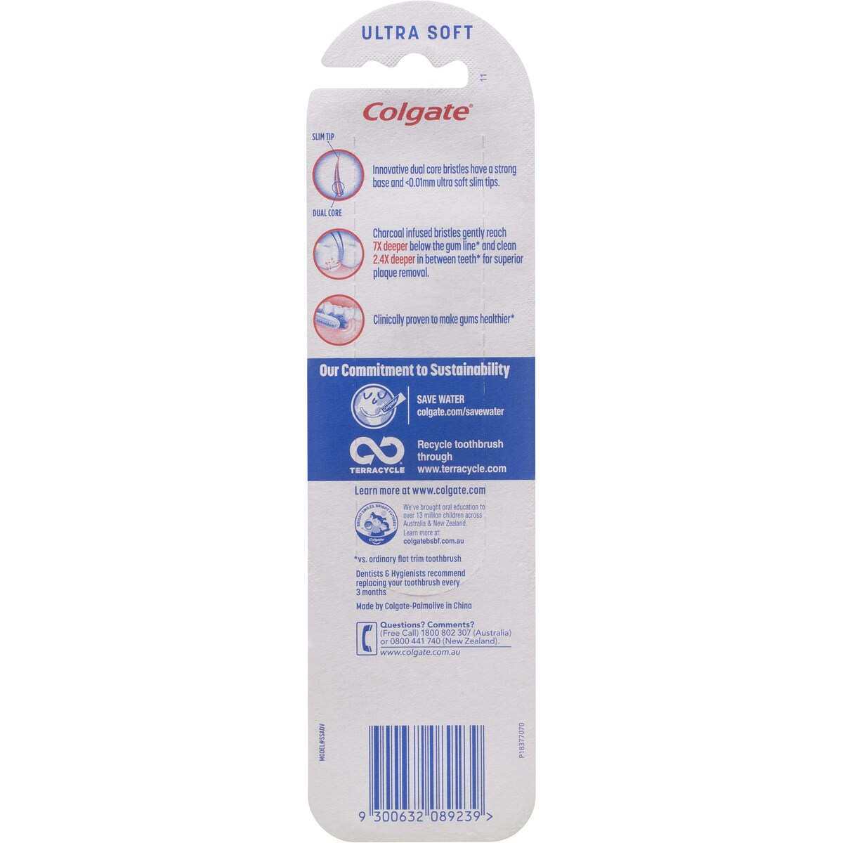 Colgate Toothbrush Advanced - Charcoal Ultra Soft 1 Pack