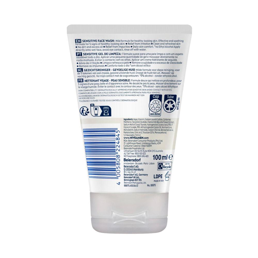 Nivea Men Sensitive Face Wash - 100mL