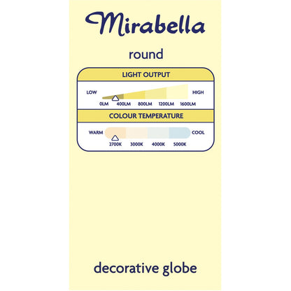Mirabella Led Round Filament Clear Bc 2w 250lm Warm White 1 Pack
