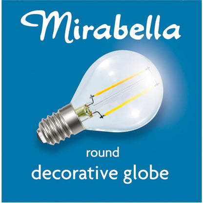 Mirabella Led Round Filament Ses 2w 250lm Warm White 1 Pack
