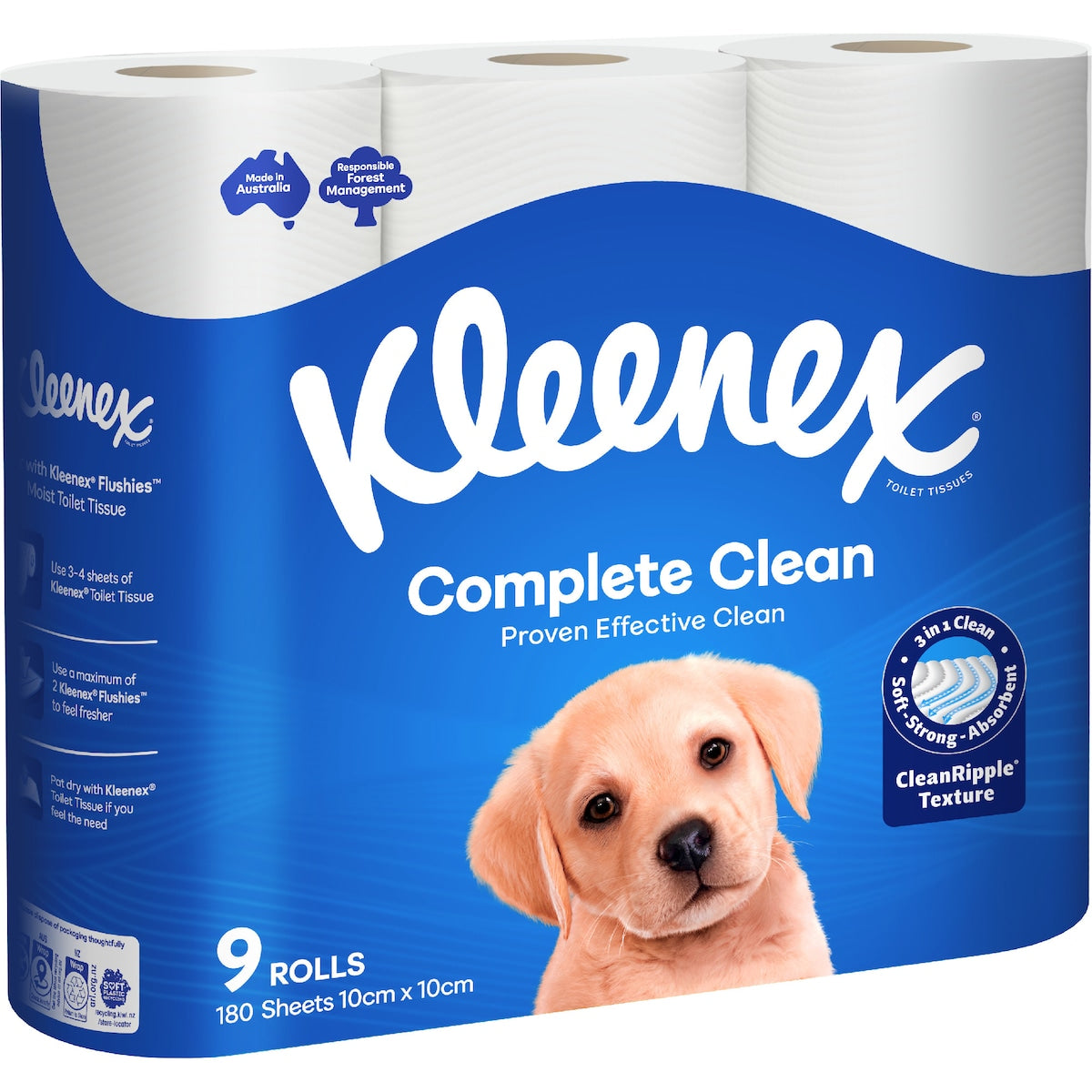Kleenex Complete Clean Toilet Paper 9 Pack