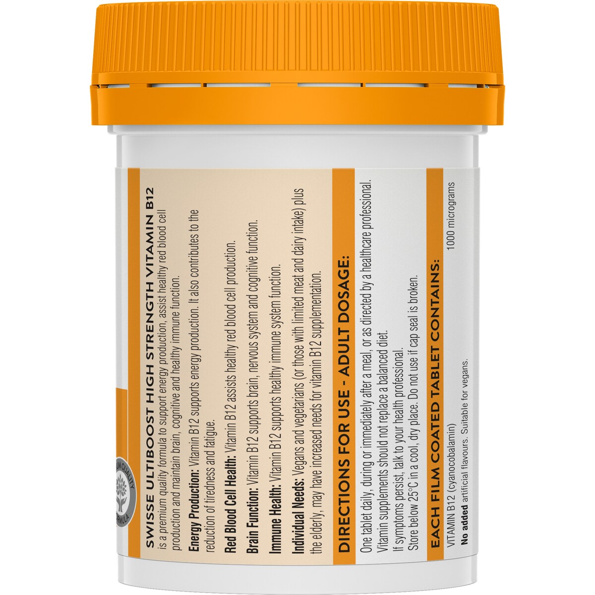 Swisse Ultiboost High Strength Vitamin B12 Tablets 60 pack