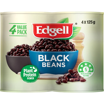 Edgell Black Beans 125g X 4 Pack