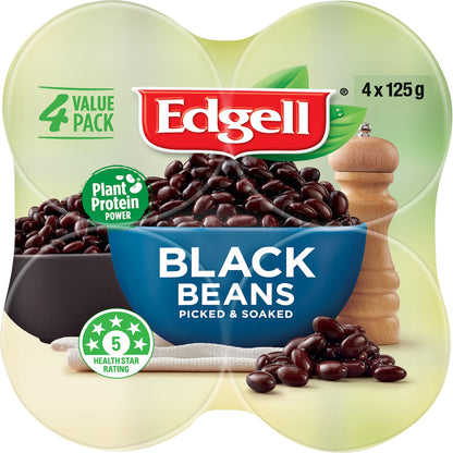 Edgell Black Beans 125g X 4 Pack