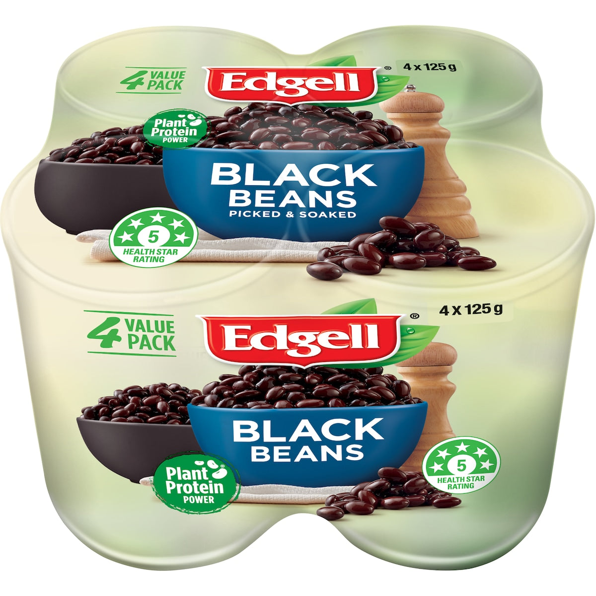 Edgell Black Beans 125g X 4 Pack