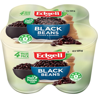 Edgell Black Beans 125g X 4 Pack
