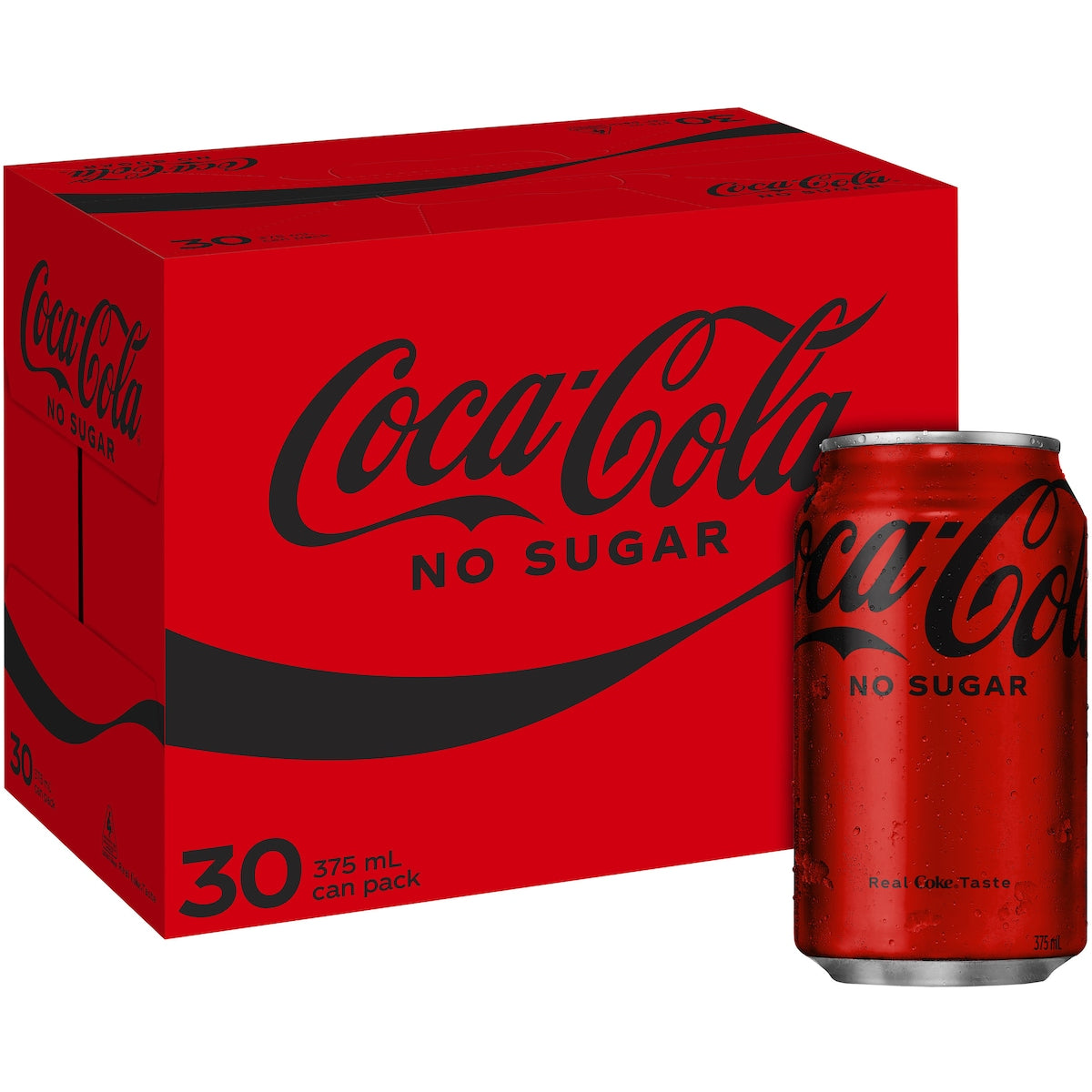 Coca-cola Zero Sugar Soft Drink Cans 375ml X 30 Pack