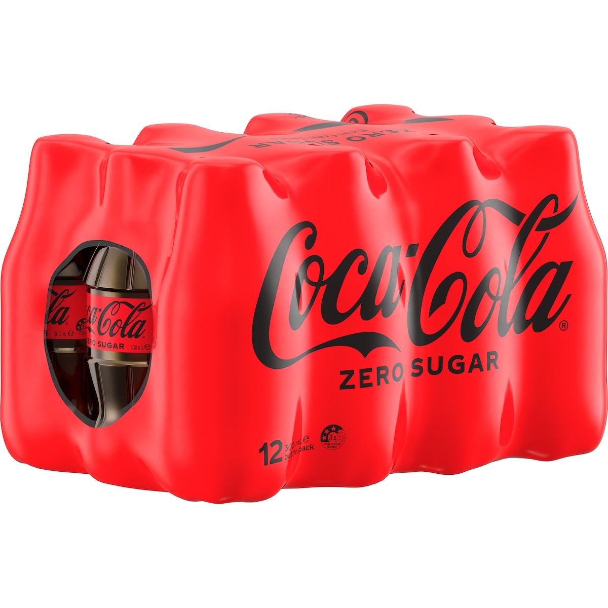 Coca-cola Zero Sugar Soft Drink Mini Bottles 300ml X 12 Pack