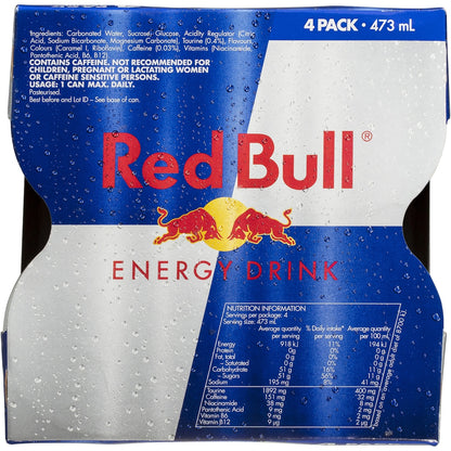 Red Bull Energy Drink 473ml X 4 Pack