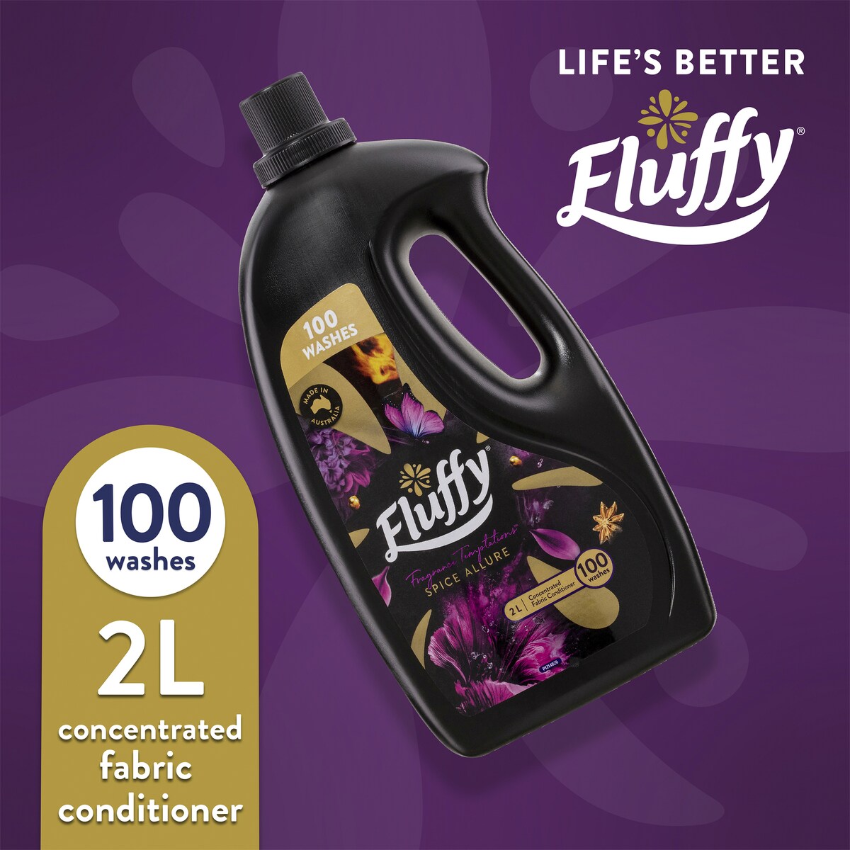 Fluffy Ultra Fabric Softener Spice Allure 2L