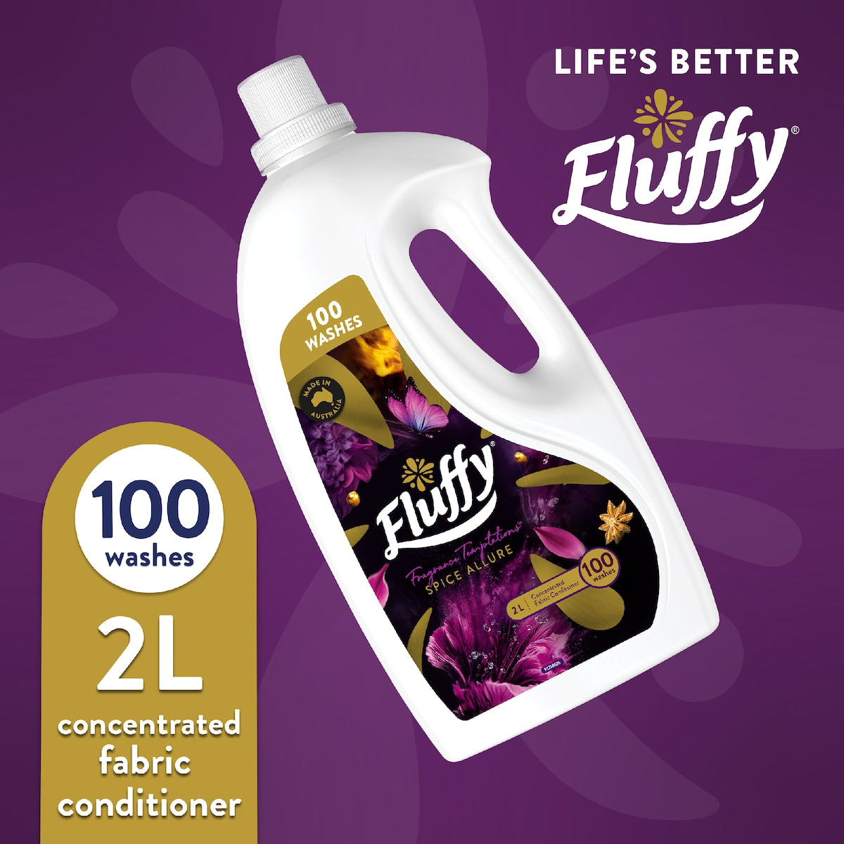 Fluffy Fabric Softener Concentrate Spice Allure 2l