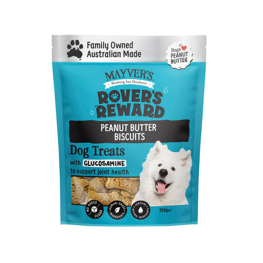 Mayver's Rover's Reward Peanut Butter & Carob Biscuits Dog Treats - 250g