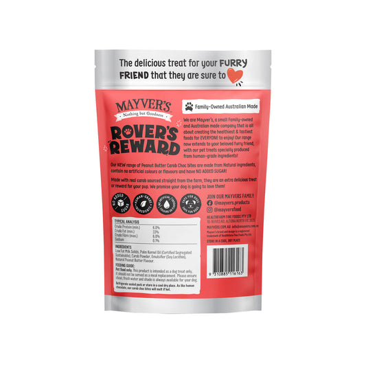 Mayver's Rover's Reward Peanut Butter Choc Carob Bites Dog Treats - 250g